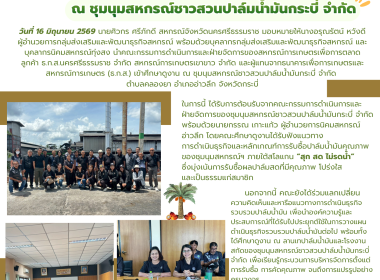 ศึกษาดูงาน ณ ชุมนุมสหกรณ์ชาวสวนปาล์มน้ำมันกระบี่ จำกัด ... พารามิเตอร์รูปภาพ 1