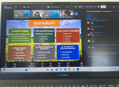 โครงการประชุมเชิงปฏิบัติการขับเคลื่อนผลิตภัณฑ์ชุมชนของสถาบันเกษตรกรและสมาชิก ระดับภูมิภาค ผ่านระบบสื่อสารทางไกล Zoom meeting โดยมีนายนิรันดร์ มูลธิดา อธิบดีกรมส่งเสริมสหกรณ์ เป็นประธานพิธีเปิดโครงการฯ มีวัตถุประสงค์เพื่อให้องค์ความรู้แก่สถาบันเกษตรและเจ้ ... พารามิเตอร์รูปภาพ 3